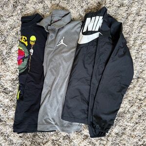 Nike Boys size Large lot - windbreaker, polo and long sleeve tshirt